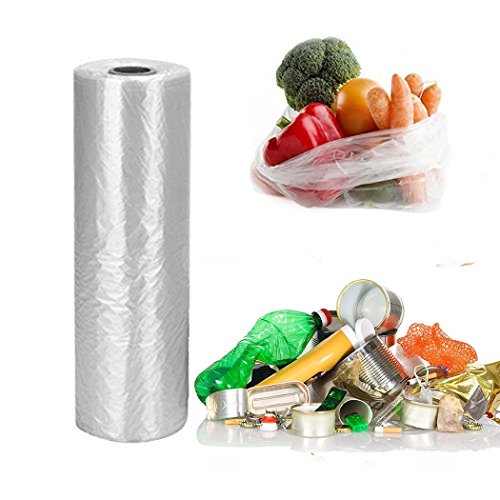 Trash Bags, 350 Count Clear Garbage Bags for Kitchen Bedroom Office, Small Durable Rubbish Bags 14" x 20", 350 Bags on Roll