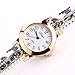 Binmer(TM) Duoya Brand Women Flower Popular Quartz Watch 2016 New Watches Luxury Bracelet Women Dress Lady Gift Flower Gemstone Wristwatch (gold)