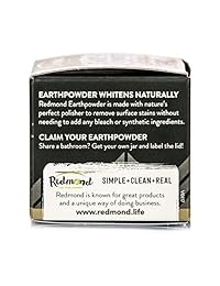 Dentífrico en polvo Redmond Earth Powder, bentonita en polvo, arcilla y carbón natural para todos los...