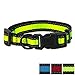 Mile High Life Dog Collar | Nylon Reflective Dog Collars | Light Weight Puppy Collars | Lime Green Dog Collars for Large Dogs (Lime Green, Large)