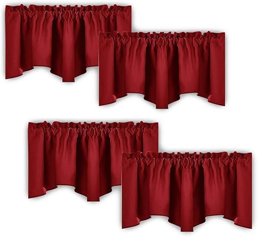 Amazon Com Nicetown Burgundy Red Blackout Valances Thermal
