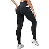 COPYLEAF High Waisted Leggings for Women Workout Butt Lifting Yoga Pants with Pockets Tummy Control Yoga Leggings