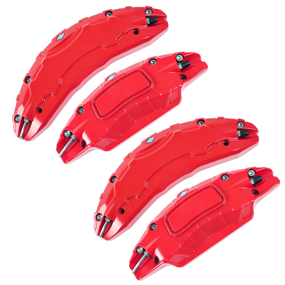 Photo 1 of MIKODA Caliper Covers for Tesla model 3 18" (235/45) 19" (235/40), 18in 19in Wheel Hub Front and Rear Brake Caliper Covers Compatible with Tesla Model 3 2016-2023 (Red)