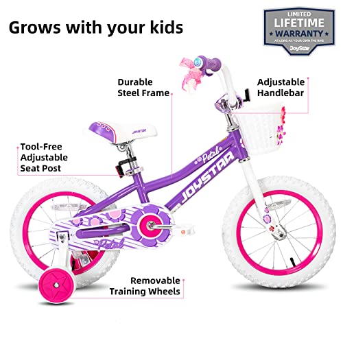 JOYSTAR 12 inch Girls Bike for 2 3 4 Years Kids and Toddler Girl Bike