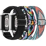4er Pack Elastische Nylon-Armbänder Für Fitbit Luxe – Weiche Sport-Loops, Verstellbar & Bequem