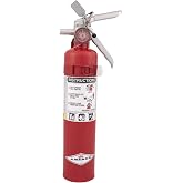 Amerex B417T, 2.5 Pound ABC Dry Chemical Class A B C Multi-Purpose 2.5 Pound Fire Extinguisher with Wall Bracket