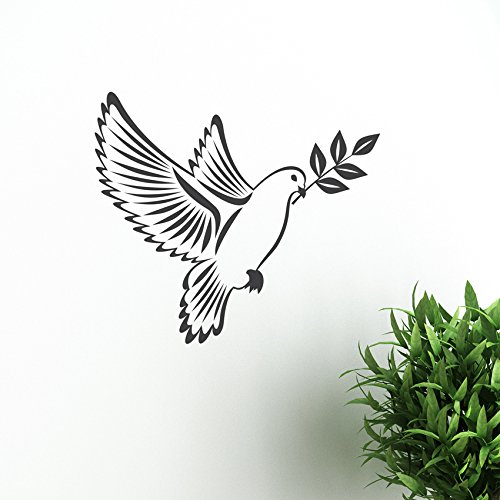 Dove of Peace with Olive Branch Sticker Vector Image Birds Peace Vinyl Wall Art Home Decoration Mural