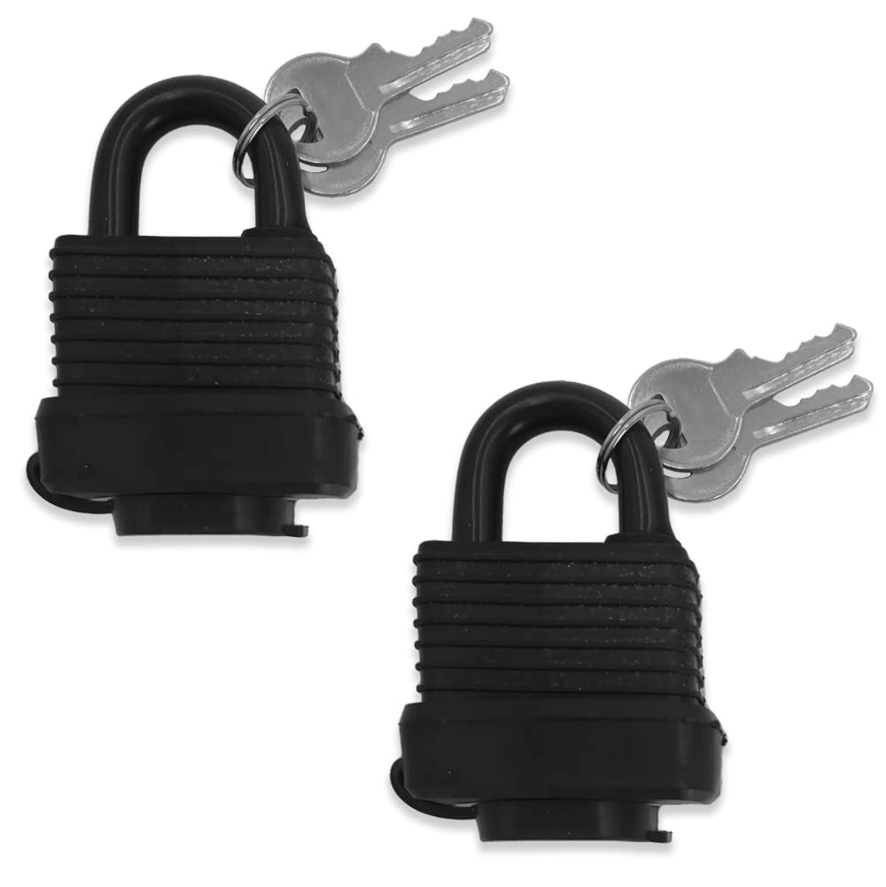 schone Waterproof Padlocks 40mm - Heavy Duty Locks with 2 Keys – Pack of 2 Locks - Compact Sized Lockers for Security