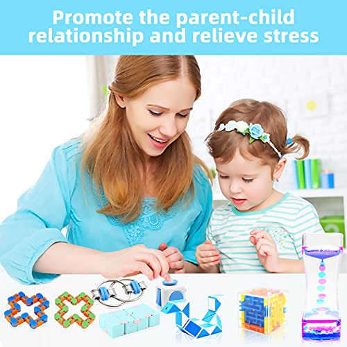 Sensory Fidget Toys Set Fidget Pack Cheap, Relieves Stress and Anti-Anxiety Push pop for Kids Adults Perfect for Birthday Party Favors, School Classroom Rewards 8 Pcs