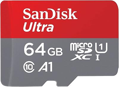 SanDisk Ultra 64GB microSDXC Card with Adapter A1 120MB/s Class 10 UHS-I