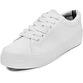 Nautica Women’s Lace-Up Platform Fashion Sneakers – Low-Top Casual Walking & Tennis Shoes Platform