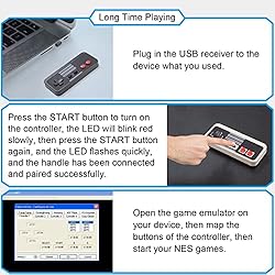 KIWITATA 2.4G Wireless USB Controller for Retro NES