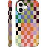 DAIZAG Case Compatible with iPhone 17,Fit Shockproof Cover for Women Girls,Checkerboard Gingham Plaids Bright