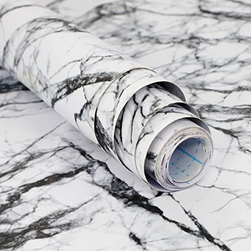 Contact Paper White Countertops Contact Wallpaper with Waterproof,Self