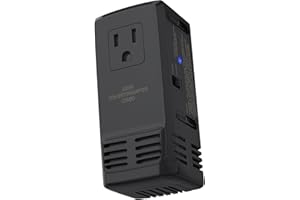 FUNPRO Travel Voltage Converter & Adapter Combo, 220V to 110V 2000W Universal Power Converter, 8A Max for Hair Dryer Laptop Cell Phone, Worldwide Plug for US to UK Europe AU Over 150 Countries Black