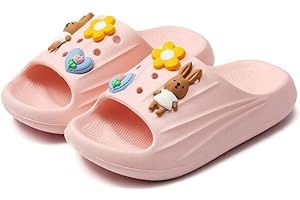 LENEZEN Kid's Slides Girls Boys Comfort Non-Slip Thick Sole Slippers Summer Beach Shoes Shower Slippers Indoor & Outdoor