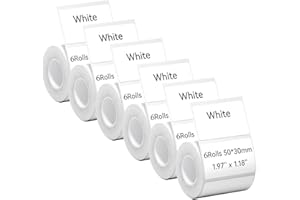 6 Rolls B1 Label Tape 50x30mm （1.97'' x 1.18'' ） Compatible for NIIMBOT B1 B21 B3S Label Maker Waterproof,Self-Adhesive Label