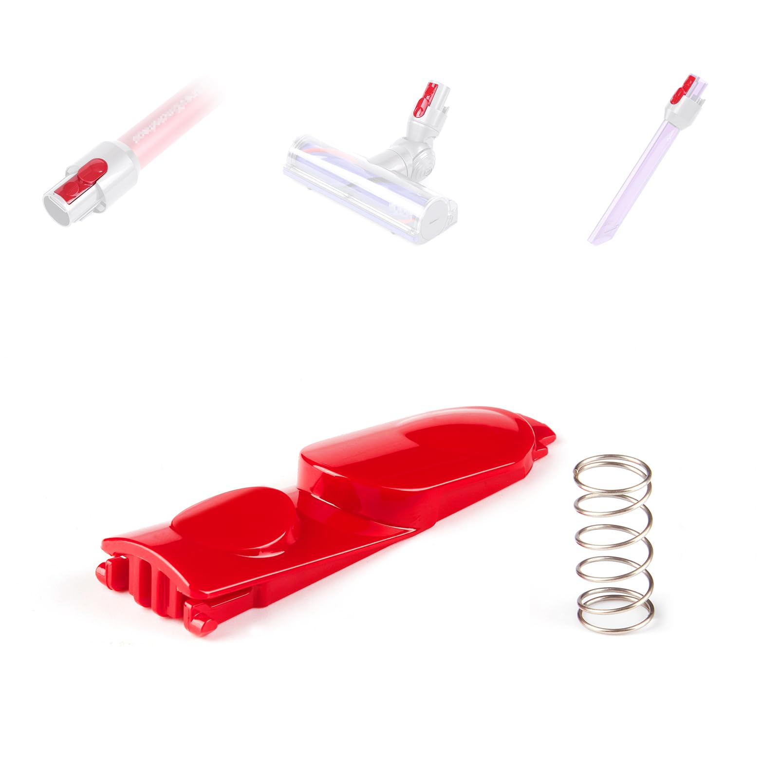 Extension Wand/Cleaner Head Clip Latch Tab Button Compatible with Dyson V7 V8 V10 V11 V15 Vacuum Cleaner Electric Drive Parts, Wand Tube/Illumination Tool/Cleaner Head Switch Button