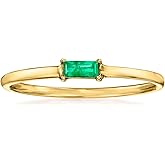 Pure Collection by Ross-Simons 0.10 Carat Emerald Ring in 14kt Yellow Gold. Size 5