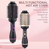 Torchtree Hair Dryer Hot Air Brush 4 in 1 Ionic Styler Straightener Curler Gold view 5