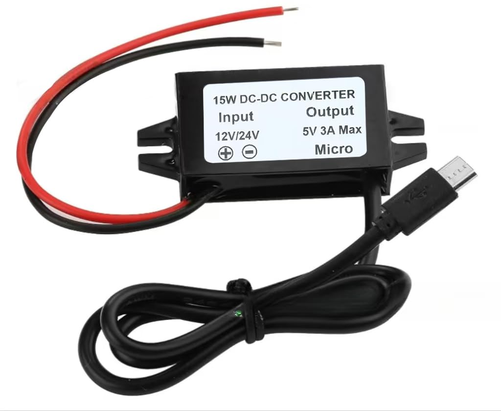 Photo 1 of 12V/24V to 5V Converter DC-DC Step Down Module Power Adapter Compatible with Cellphone, Car (Micro USB Connector)