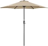 CHRISTOW Garden Parasol Umbrella Polyester Canopy Steel Sunshade with Crank