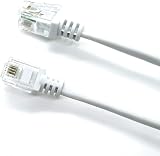 ASNQ RJ11 to RJ11 ADSL Cable 4m High Speed Modem to Phone Socket White view 2