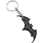OK-STORE Bat Symbol Key Chain Zinc Alloy Keychain Bat Shape Metal Key Ring Tag for Your Autos, Home or Boat