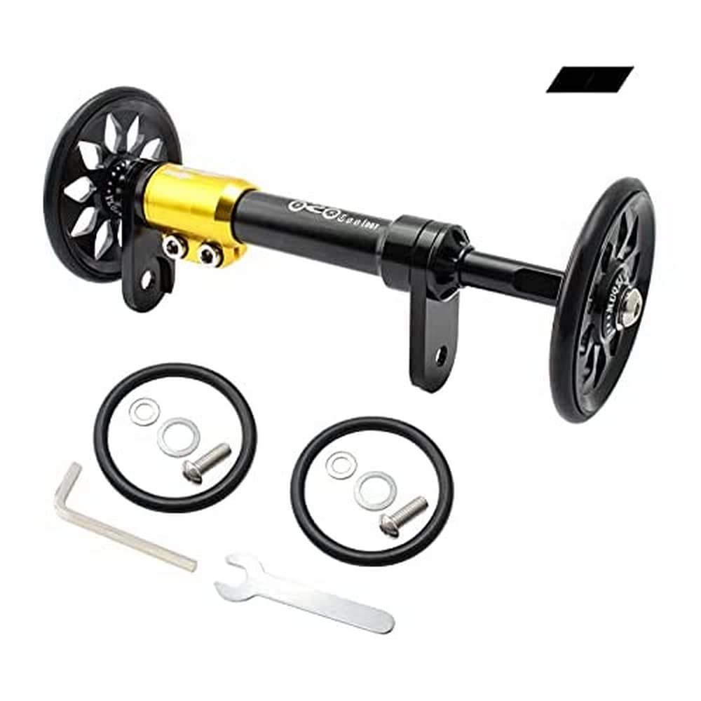 Wheel Extender for BROMPTON Eazy Wheels Extension Rod BLACK / BLACK (Extender + 2 easy wheels)