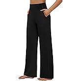 FireSwan Yoga Pants Women Wide Leg Pants High Waist Stretch Dress Loose Casual Lounge Sweatpants with Pockets
