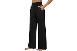 FireSwan Yoga Pants Women Wide Leg Pants High Waist Stretch Dress Loose Casual Lounge Sweatpants with Pockets