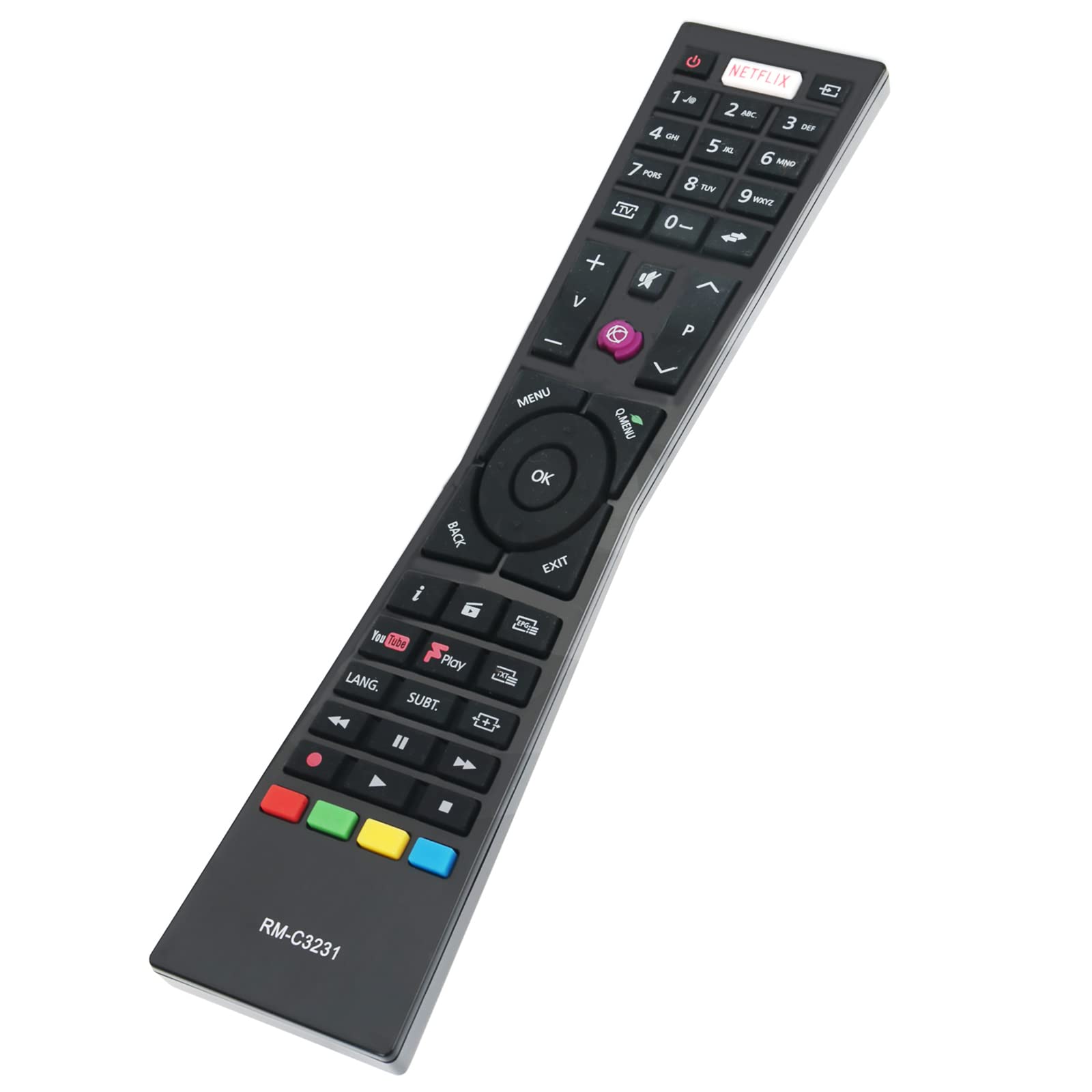 RM-C3231 Replacement Remote Control Fit for JVC TV LT-43C870 LT-55C860(B) LT-55C760 LT-49C862 LT-49C760 LT-43C860 LT-40C860 LT-40C880 LT-32C660 LT-32C661(A)