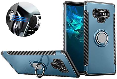 Galaxy Note 9 Case, Celefree Shockproof Dual Layer Hybrid Armor Protective Phone Case Cover with 360° Rotation Ring Kickstand Fit Magnetic Car Mount for Samsung Galaxy Note 9 (Navy)
