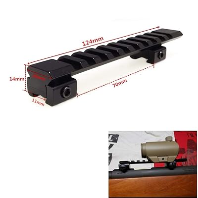 FIRECLUB Scope Riser Converter 4.9" 11mm Dovetail to 20mm Picatinny Weaver Mount Adapter 10 Slots 124MM &hellip;