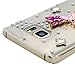 Note 5 Case,Galaxy Note 5 Case - Mavis's Diary 3D Handmade Bling Crystal Pink Purple Butterflies Lovely White Flowers with Shiny Diamond Gems Clear Hard PC Cover for Samsung Galaxy Note 5 &Clean Cloth
