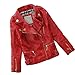 LJYH Childs Spring Autumn Lapel Motorcylce faux Leather Jacket Multicolor,Red,T4-5(4-5Years)