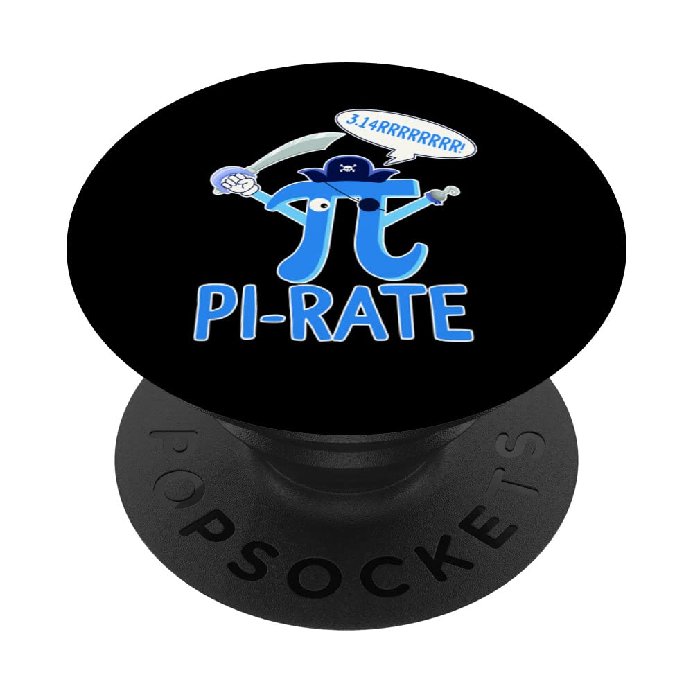 Pi Day Pi Pirate Math Teacher Geek 3.14 Costume Mathematics PopSockets Swappable PopGrip