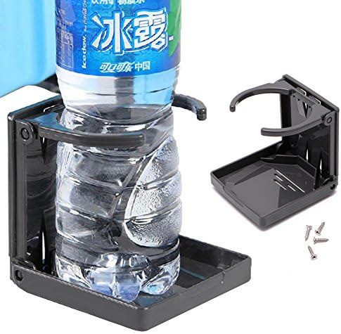 Kanstore Father's Day Gift Adjustable Folding Drink Cup Can Bottle Holder Stand Mount Car Auto Boat Fishing Box (Black)