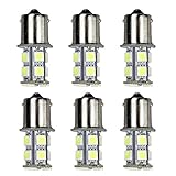 HOTSYSTEM New 13-smd 1156 Ba15s 12v Backup Signal Blinker Tail Light LED Bulbs 6-pack White