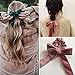 Aileam 9 PCS Hair Scrunchies Bow Velvet Elastics Hair Ties Scrunchy Hair Bands Vintage Aceessories Ponytail Holder for Women Girls