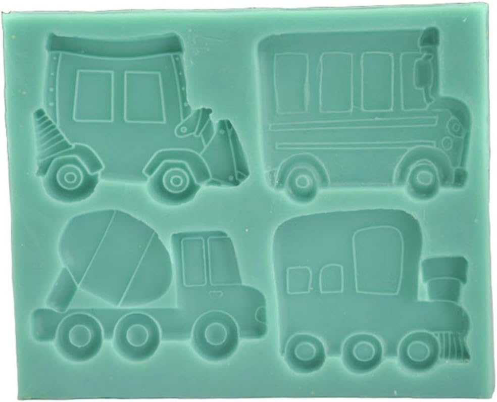 Kongqiabona Bus Truck Car Shape Fondant Cake Mold Silicone Mould Baking DIY Decorative Tool Kitchen Cake Making Bakeware