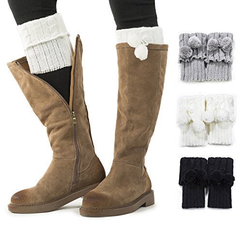 image for Women Boot Knit Cuffs ,Short Crochet Leg Warmers, Variety of Styles Wi