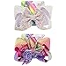 8 Inches JOJO Siwa Hair Bows Alligator Clips for Girls 2pcs Large Bows Hair Barrettes Accessories for Toddler Teens Kids
