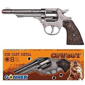 Gonher-Diecast-Metal-8-Ring-Shot-Cowboy-Gun Gonher Diecast Metal 8 Ring Shot Cowboy Gun