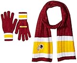 NFL Washington Redskins Adult Scarf & Glove Gift Set, One Size, Red