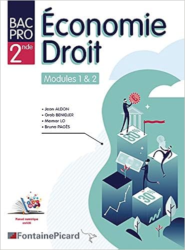 Amazon Fr Economie Droit 2de Bac Pro Modules 1 2 Aldon Jean Benidjer Orab Lo Momar Pages Bruno Livres
