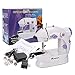 Homdox Combo Mini 2-Speed Double Thread Sewing Machine,White LSS-202