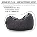 MLVOC Travel Pillow 100% Pure Memory Foam Neck Pillow, New Upgrade Design,More Better Surround and Support, Ajustable,Washable and Breathable Airplane Pillow, with 3D Sleep Eye Mask, Earplugs, Black