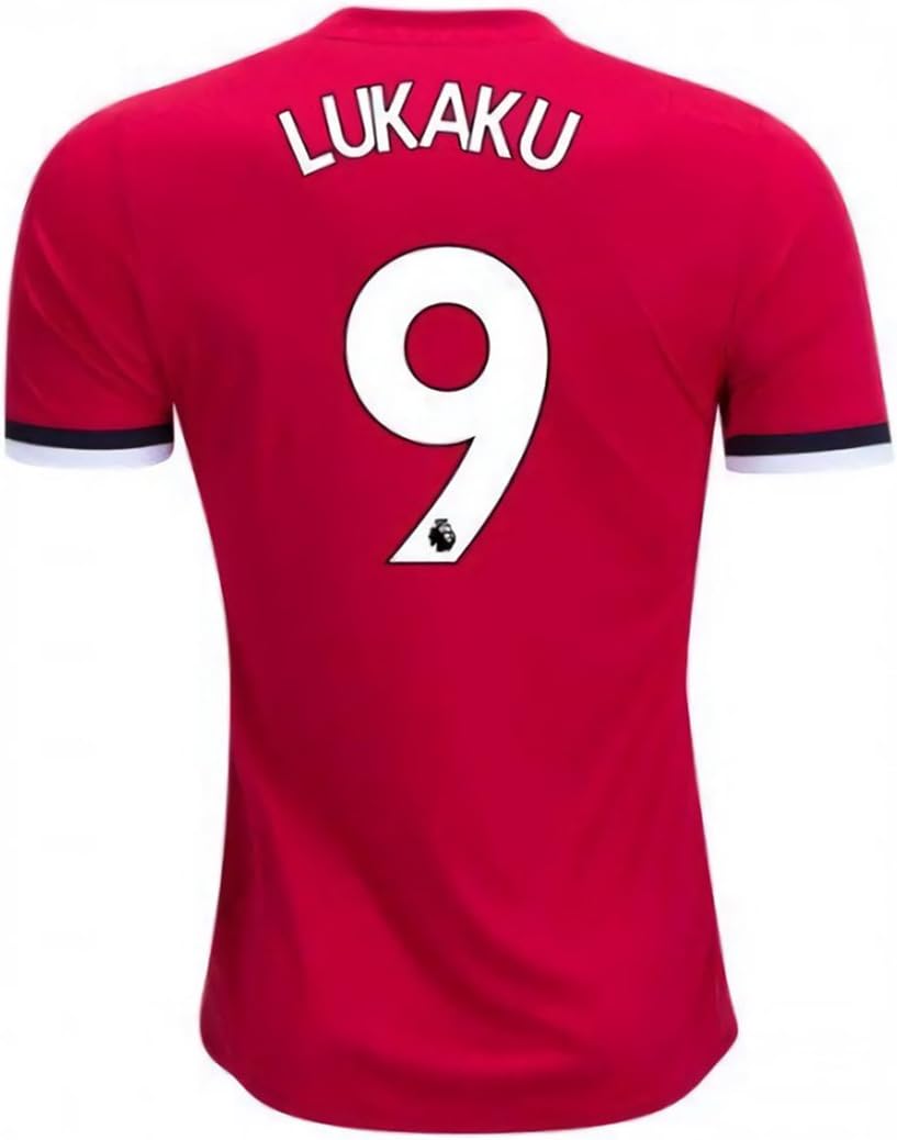 Eleneo New 17/18 Season Men's Home Lukaku 9 Manchester United Jersey Color Red Size S