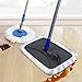MASTERTOP Microfiber Mop, Extra Large Dust Mop with 5 Pads for Wet & Dry Use, 16'' Mops for Hardwood Laminate, Tile, Vinyl Floors,5 Microfiber Refills, 1 Cleaning Scraper